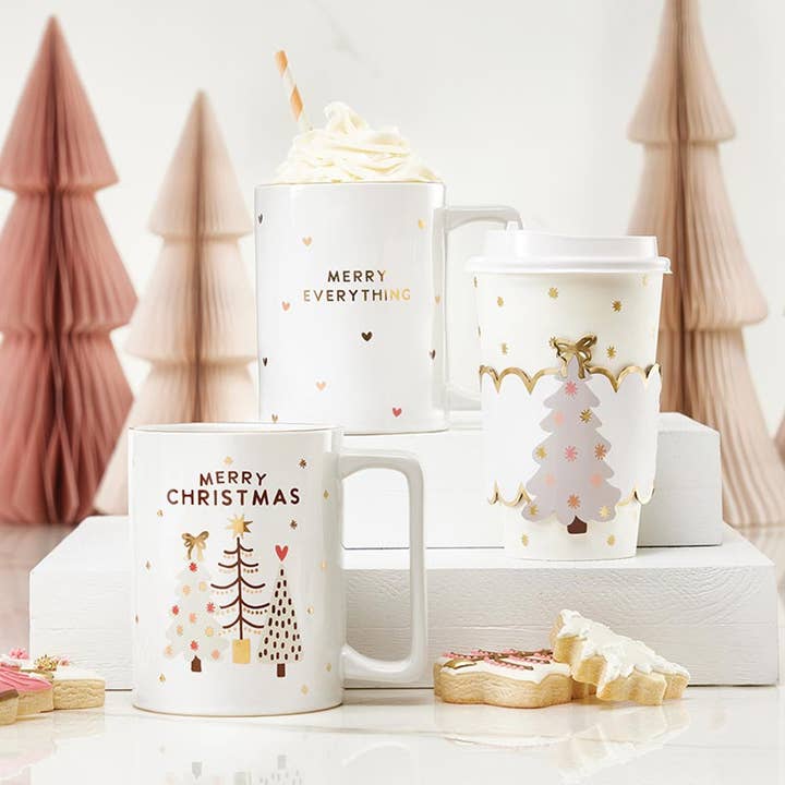 Santa Barbara Design Studio by Creative Brands - Wholesale Coffee Mug - Gold Foil Ceramic Organic Mug - Merry Everything Hearts1