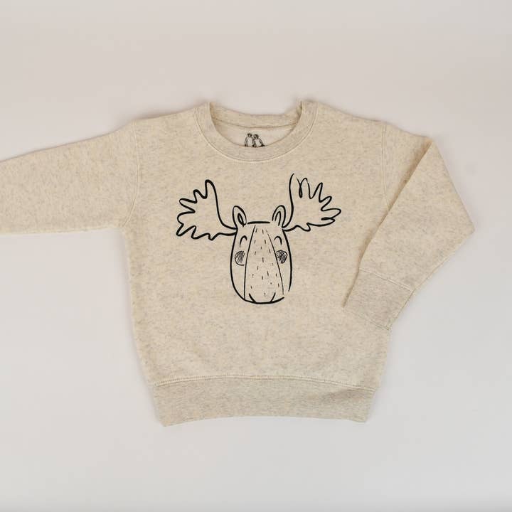 Moose Toddler Fleece - Heather Natural for wholesale by Mady & Max
