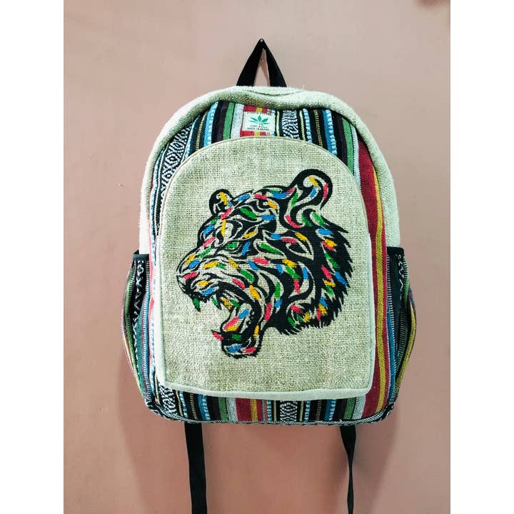Avatar Imports LLC - Wholesale Backpack - Unisex - Large Hemp Bags - Pure Hemp with Gheri Design4