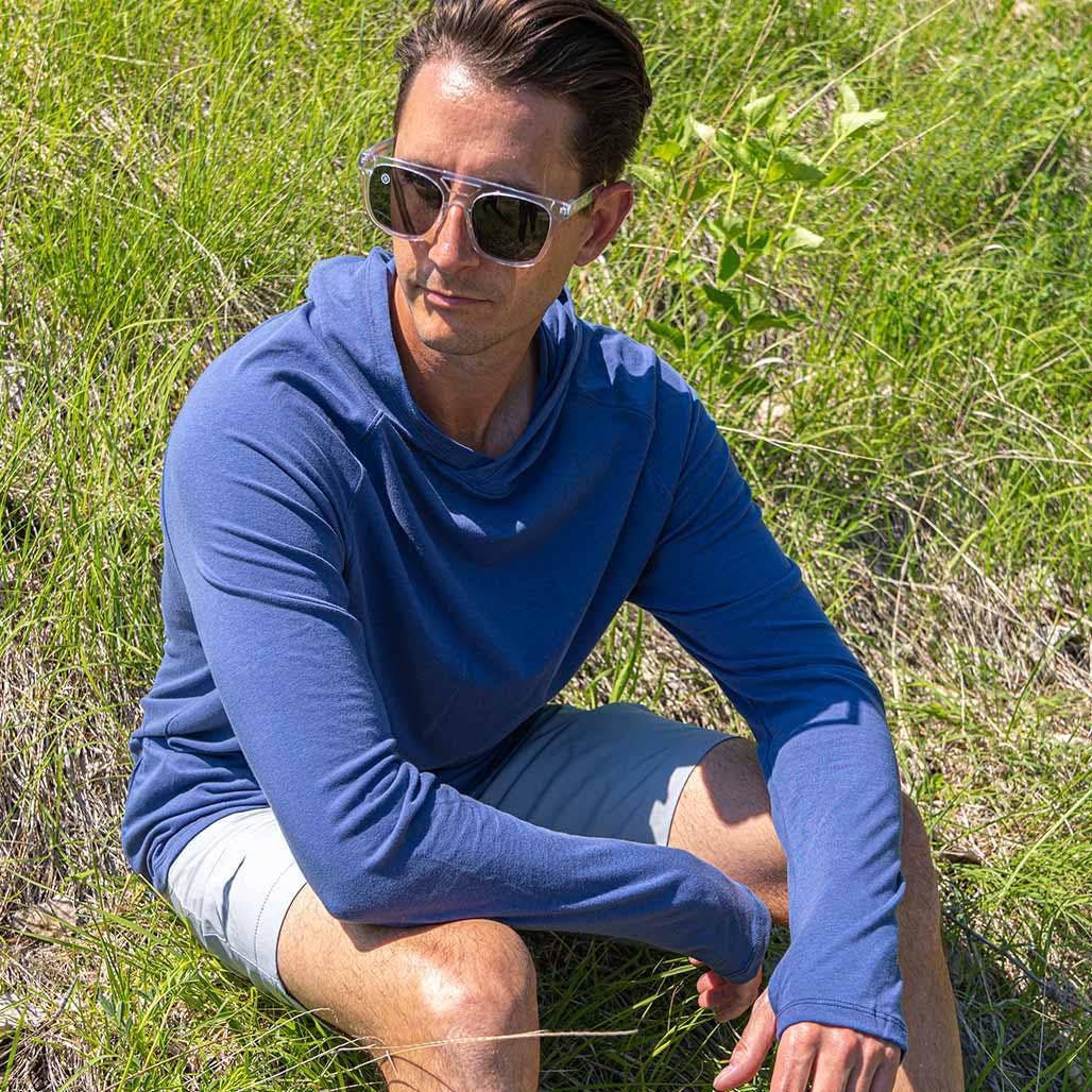 Sun50 - Vente Sweat à capuche - homme - Sweat à capuche de protection solaire à manches longues Pacifica pour hommes UPF 50+7