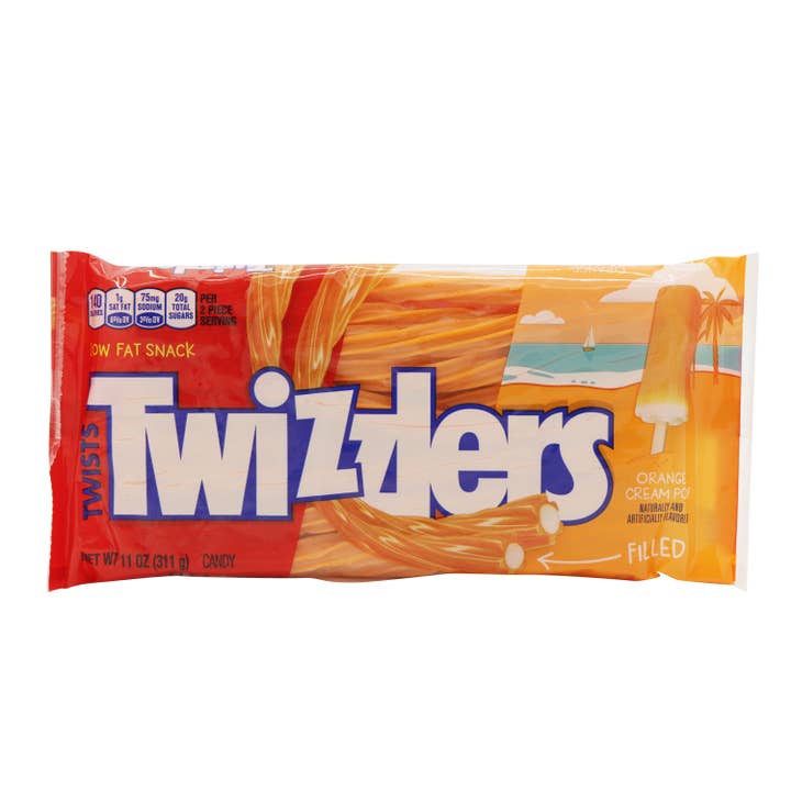 Twizzlers, Orange Cream, 11oz Bag, 12ct Case for wholesale by Grandpa Joe's Candy Shop