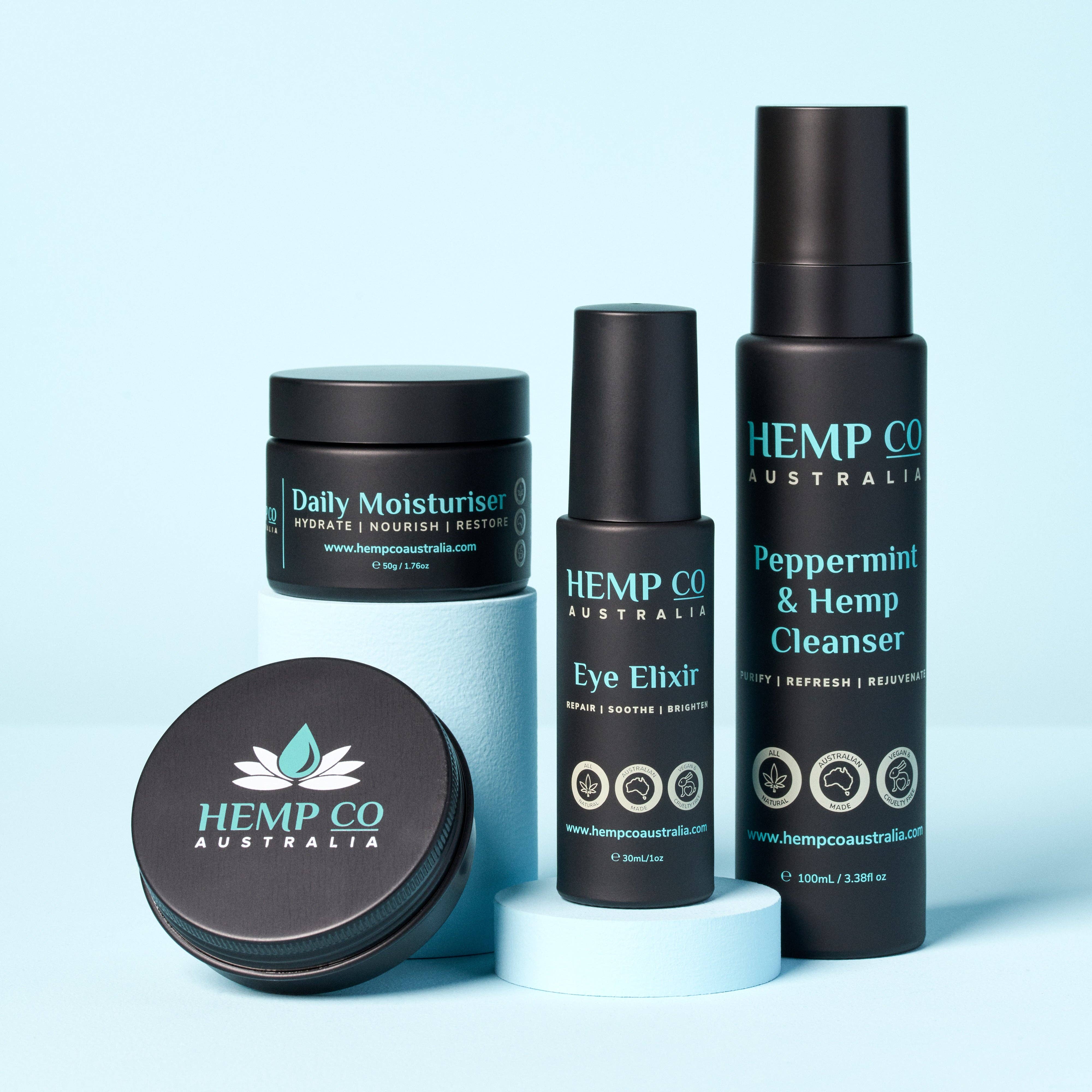 Hemp Co Australia - Wholesale Facial Care Set/Kit - Detox, purify, restore & hydrate - Hemp Skincare Pack15