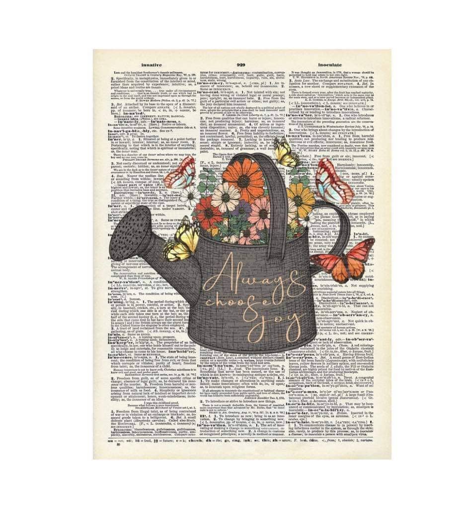 Crazilyhumbledesigns – Impressão artística por atacado – Rega, inspiracional, Impressão de Dicionário Vintage0