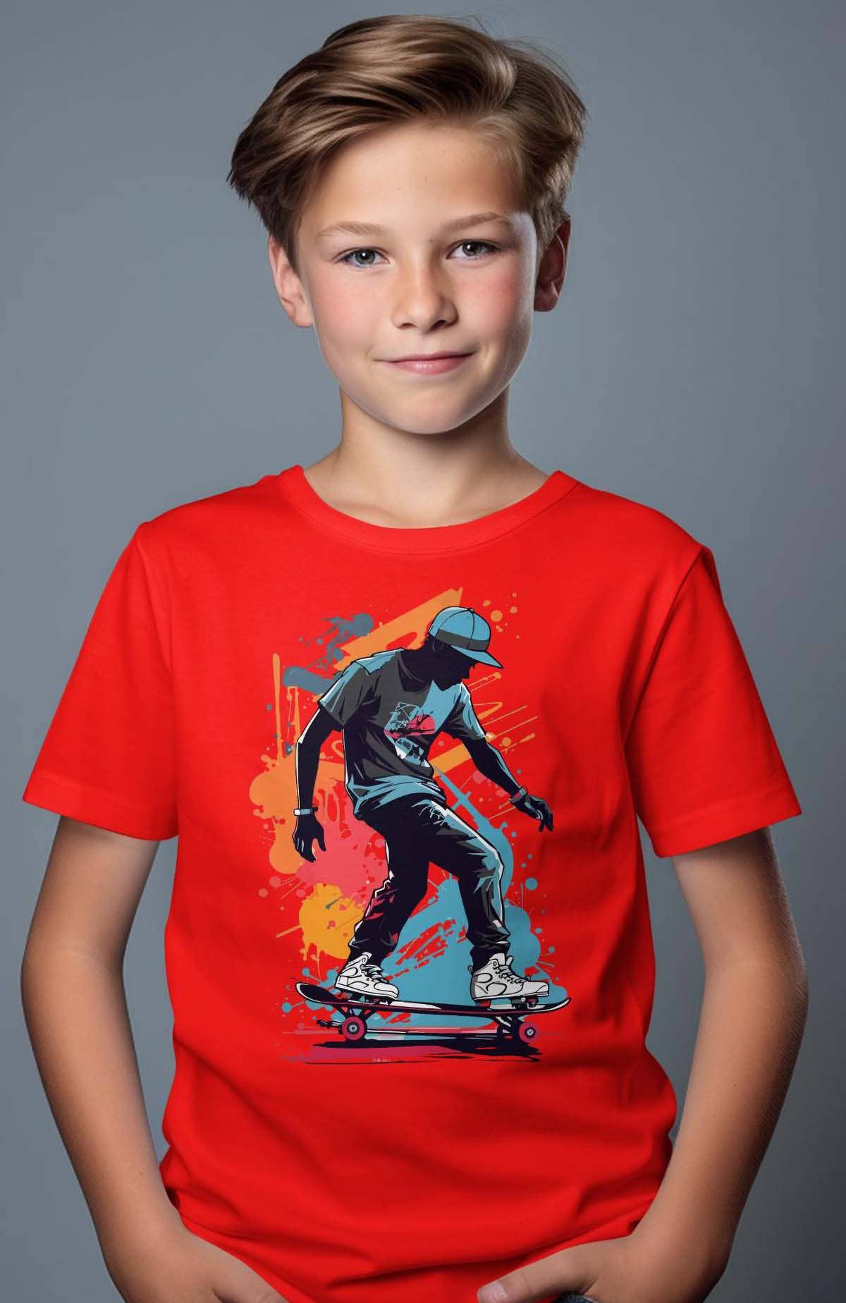IALD - Wholesale T-Shirt - Kids - Boy's Round Neck T-Shirt | skateman2
