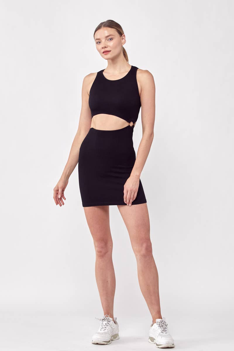 ANWND – Großhandel Kleid – Damen – 5700- MINIKLEID MIT NAHTLOSEM TAILLENAUSSCHNITT6