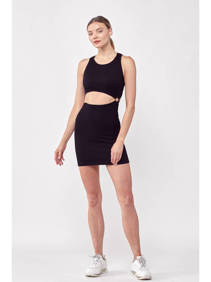 ANWND – Großhandel Kleid – Damen – 5700- MINIKLEID MIT NAHTLOSEM TAILLENAUSSCHNITT6