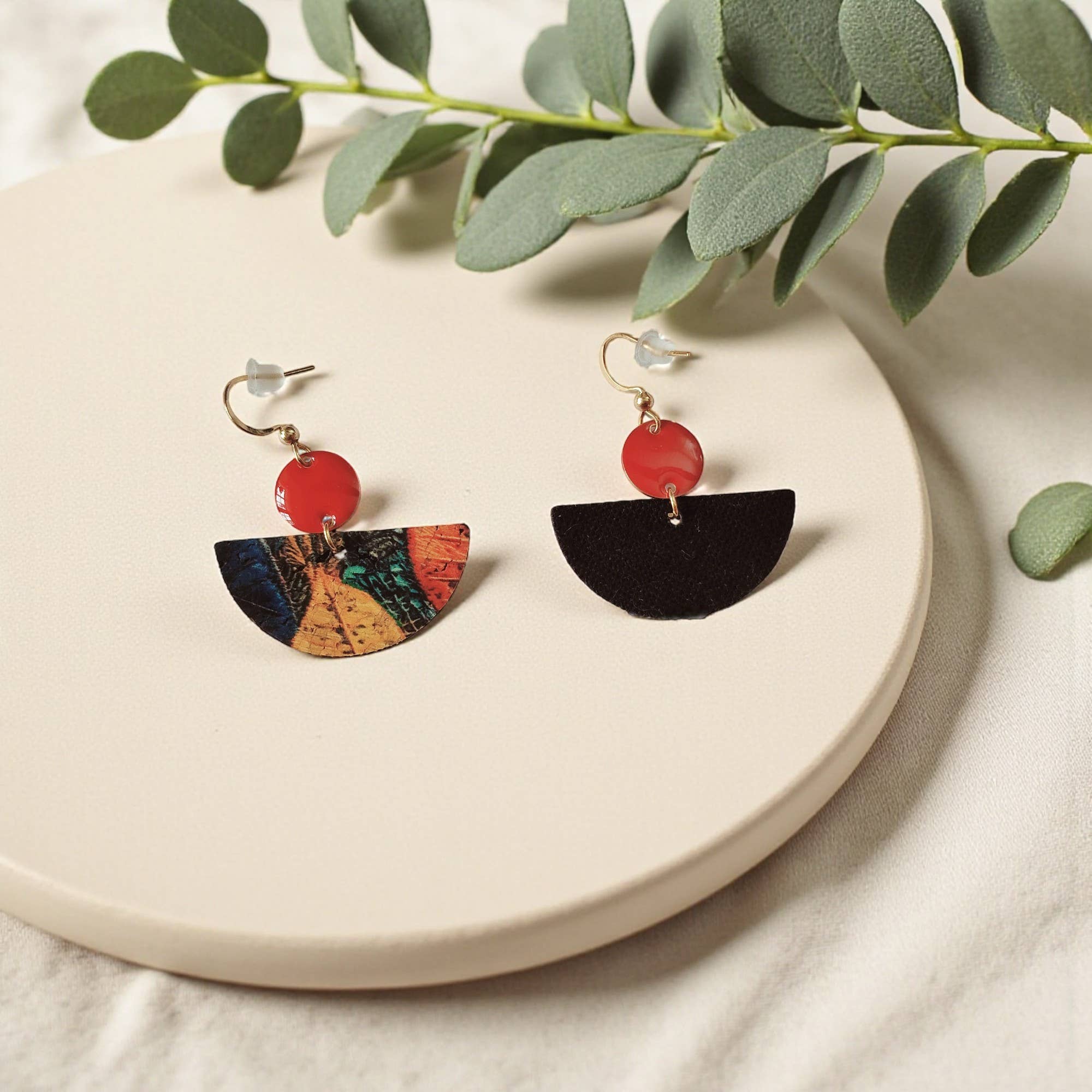 Karmyliege - Wholesale Dangle Earrings - Gaïa cork earrings5