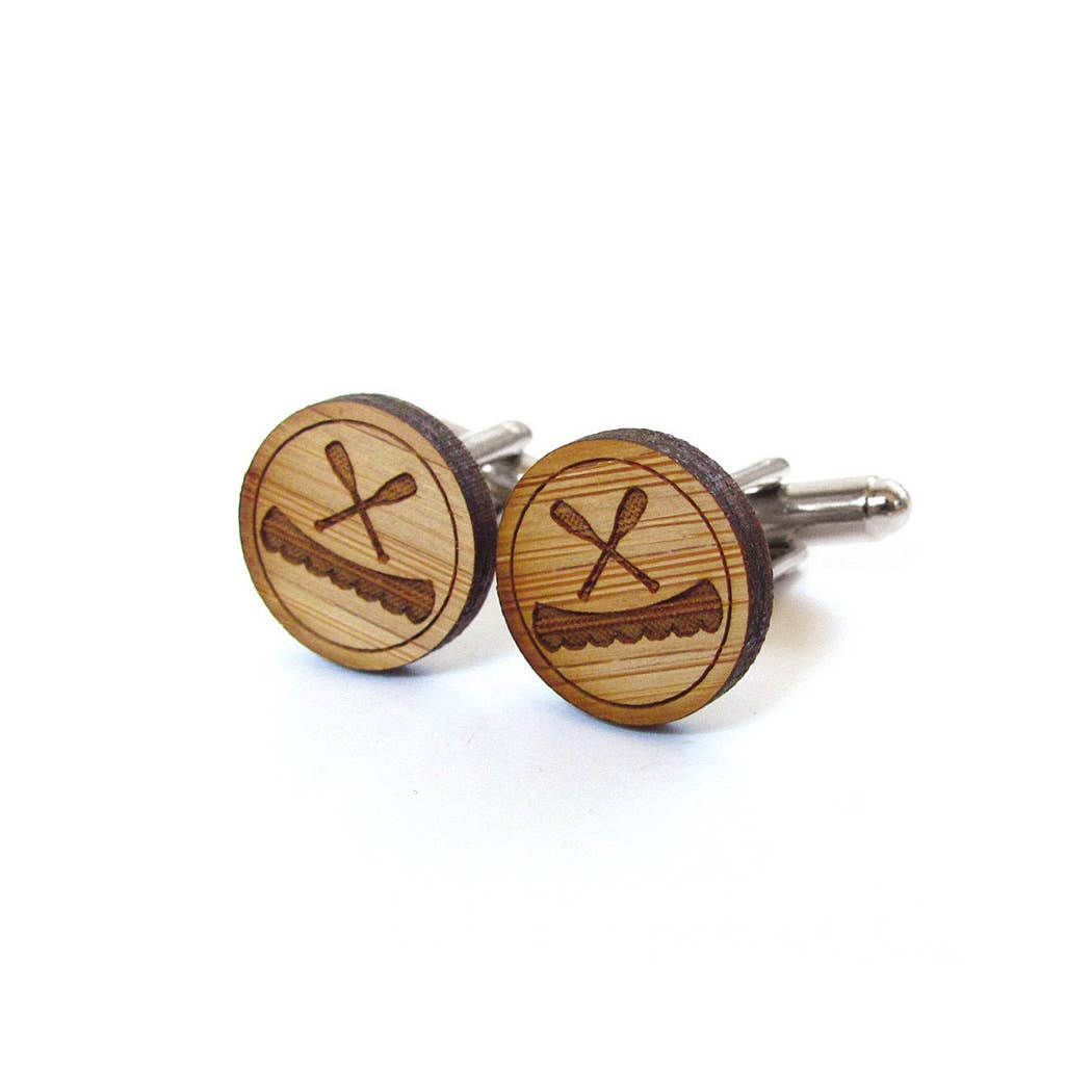 Cabin + Cub - Wholesale Cufflinks - Bamboo Cufflinks - Canoe