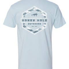 Short Sleeve - Redfish Hex - Lt Blue for wholesale by Honey Hole Outdoors