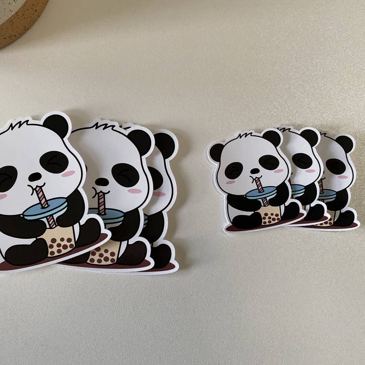 Fig Tree Works - Wholesale Sticker - Panda Boba Vinyl Sticker