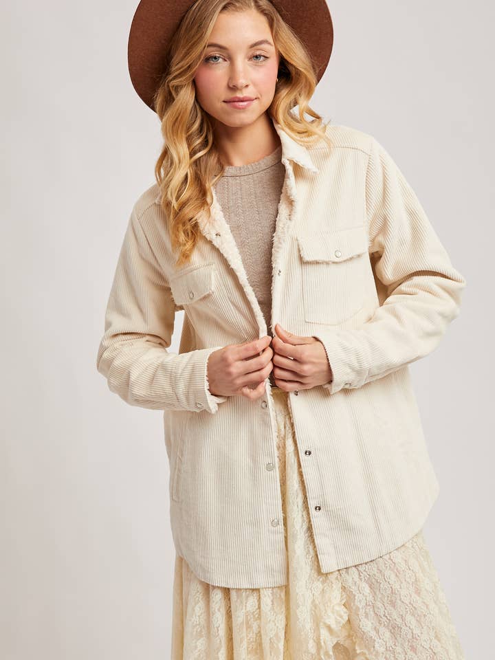 Bluivy - Wholesale Jacket - Women's - CORDUROY SHERPA-LINED JACKET17