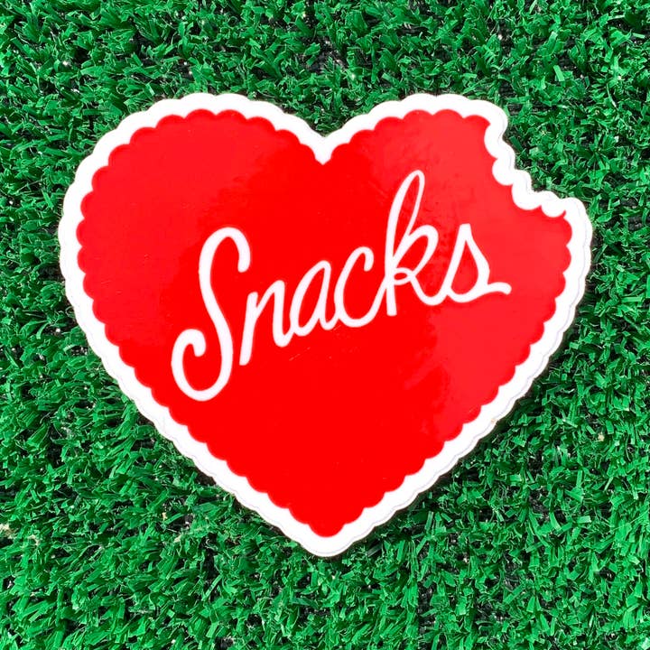 Snacks Heart Sticker for engroshandel hos Yardsale Press