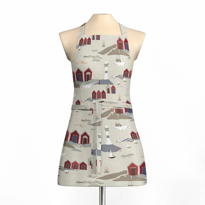 Küstenbeige Schürze mit Tasche für den Großhandel von Arvidssons Textil