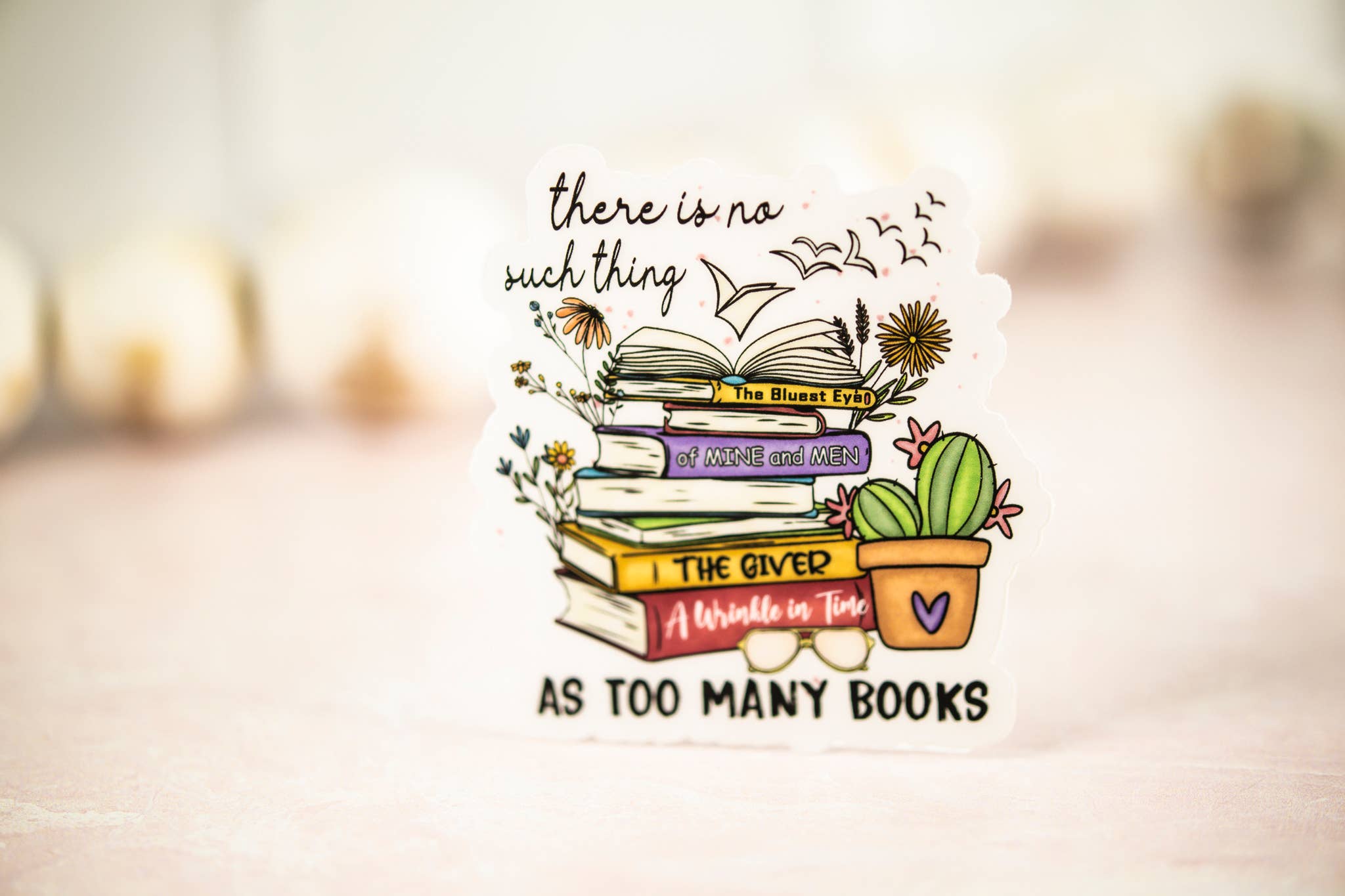 Savannah and James Co – Großhandel Aufkleber – As Too Many Books, Vinyl-Aufkleber, 3 x 3 Zoll.3