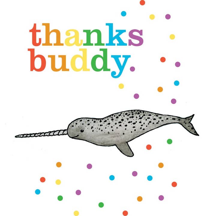 Biglietto pieghevole con scritta «Thanks Buddy» per la vendita all'ingrosso da parte di bishopart