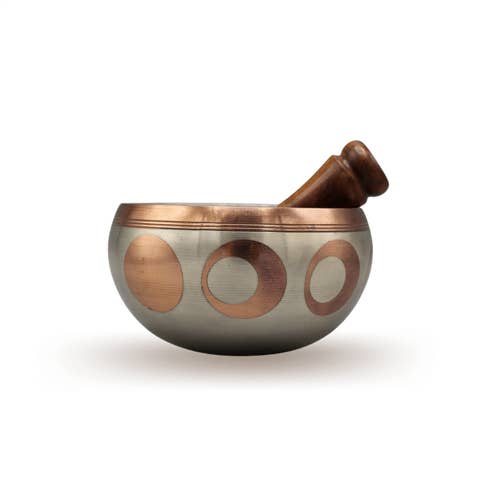 Green Tree - Wholesale Meditation Supplies - Silver Copper Singing Bowl