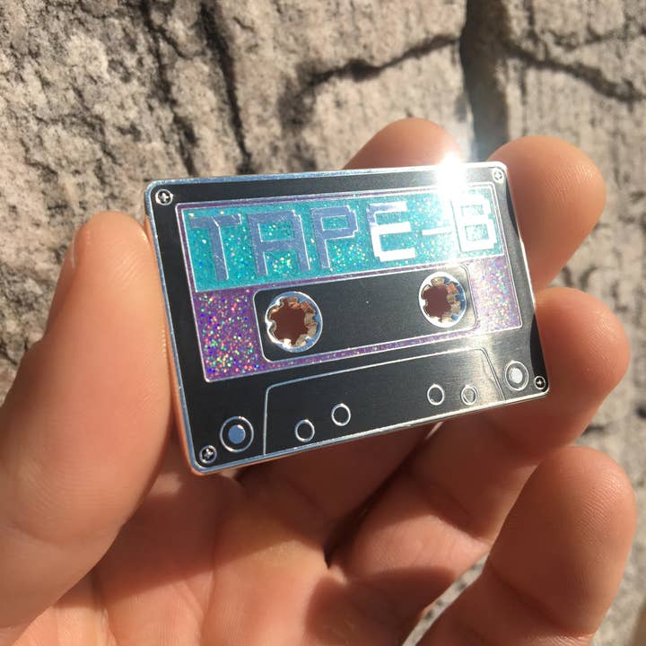 Mushroom Kingdom Pins - Wholesale Lapel Pin/Button - Tape B Cassette Pin – 2" Hard Enamel Pin1