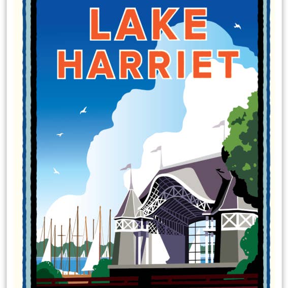 Legendary Landmark Art Prints - Wholesale Sticker - Minneapolis Lakes Sticker4