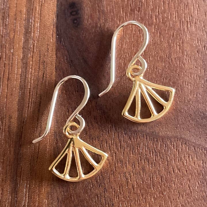 Mini ginkgo drop for wholesale by Hahn Jewelry