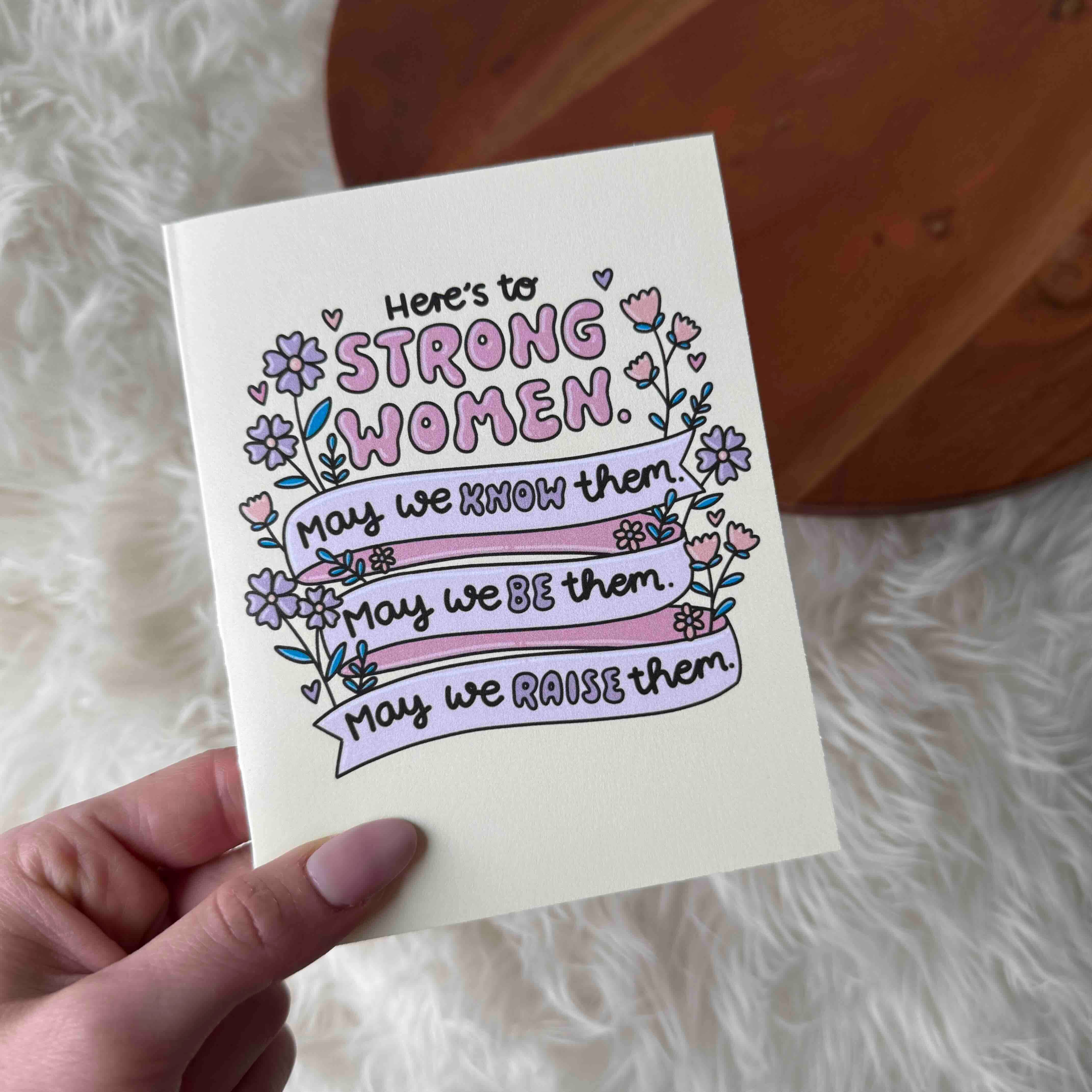 Big Moods - Wholesale Everyday Greeting Card - "Here's to Strong Women" Greeting Card2