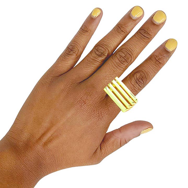 Leah Four In One Stacked Ring - Lemon for wholesale by Syd and Pia NYC, LLC