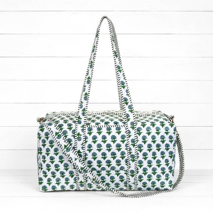 Hydrangea Gewatteerde Reistas-Groen voor wholesale door Amelia Rose Jewelry