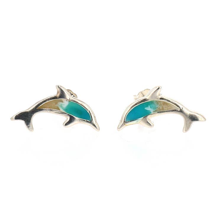 Dolphin Earrings (Sterling Silver) for wholesale by Virtu Made