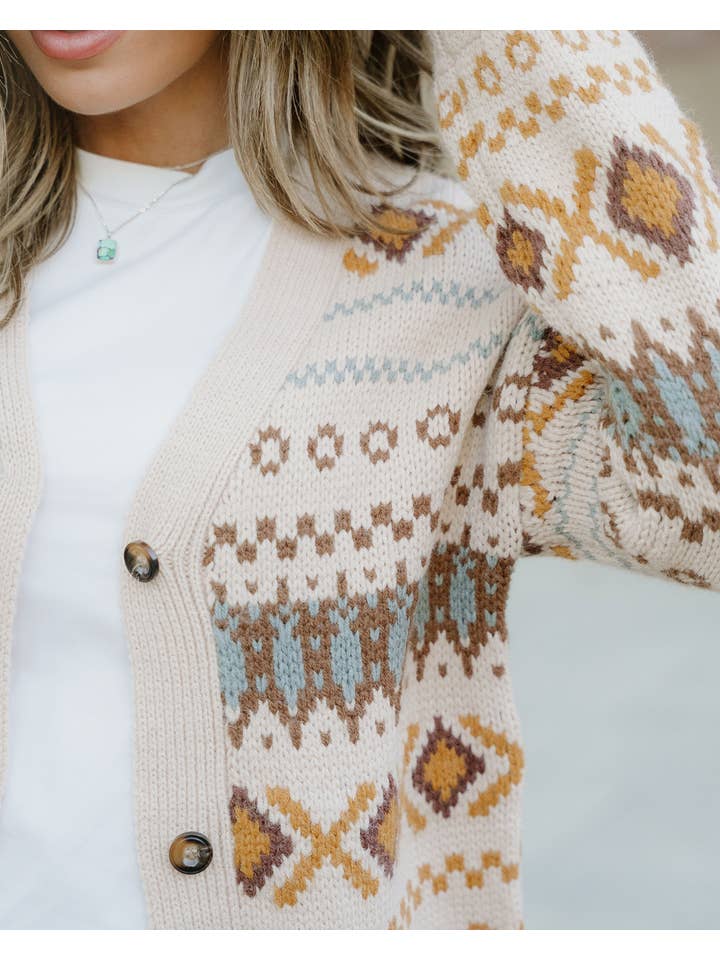 Kaki Cardigan à col en V avec boutons Lone Star en vente sur Faire3