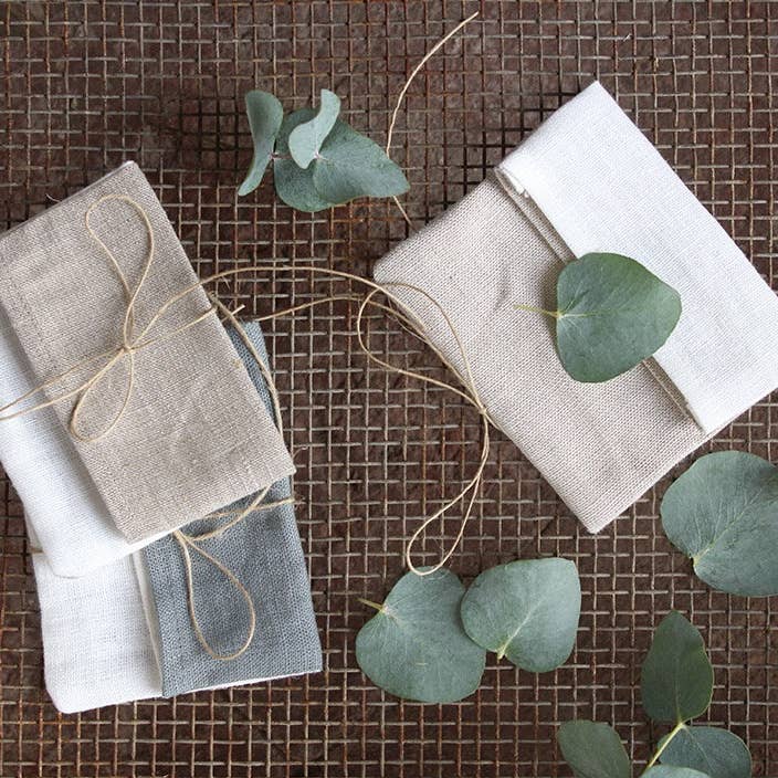 Geschenktasche aus reinem Leinen für Gäste - DOUBLE für den Großhandel von Giardino Segreto