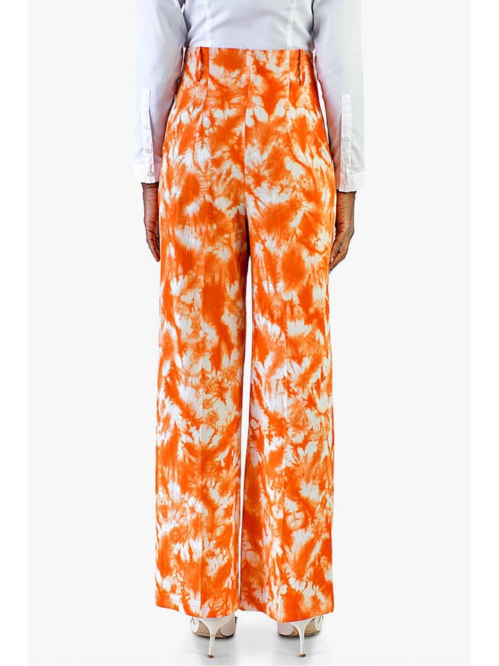 Kalyca – Calças - Mulher por atacado – Calça de gravata e tintura de algodão orgânico Ava3