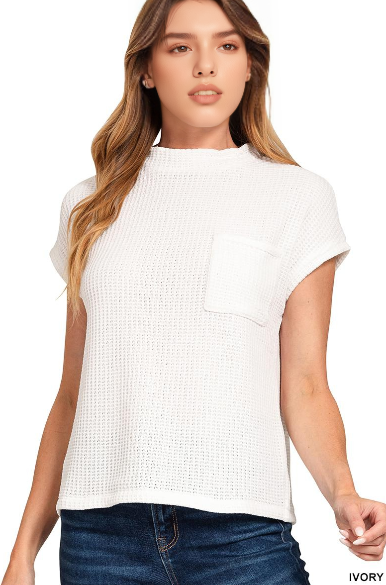 42POPS - Wholesale Pullover-trui - Dames - ._ 0930 Chenille Wafel Korte Mouw Trui SI-269164