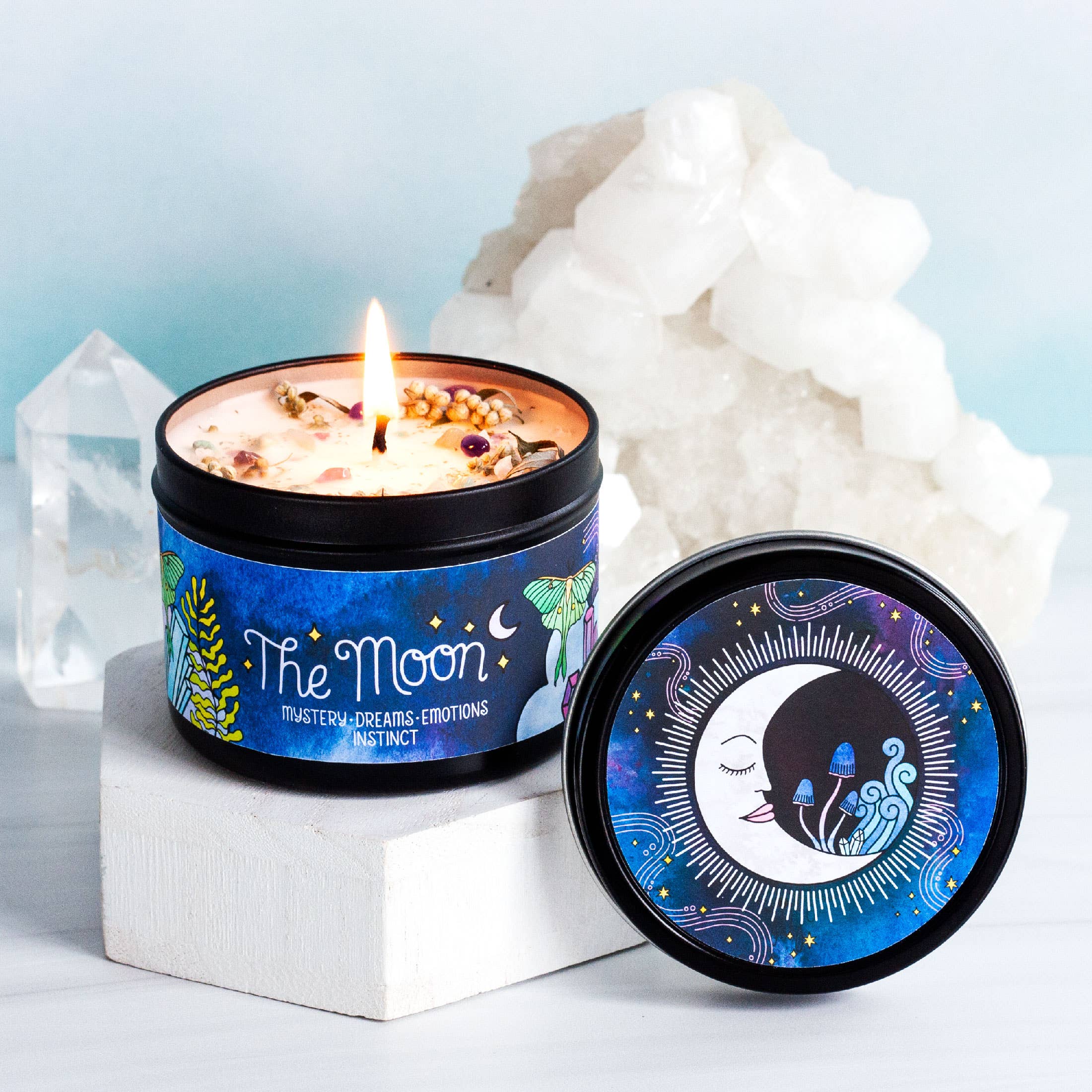 Rachel Beyer - Wholesale Travel Candles - The Moon Aromatherapy Soy Candle - Cypress Lemon6