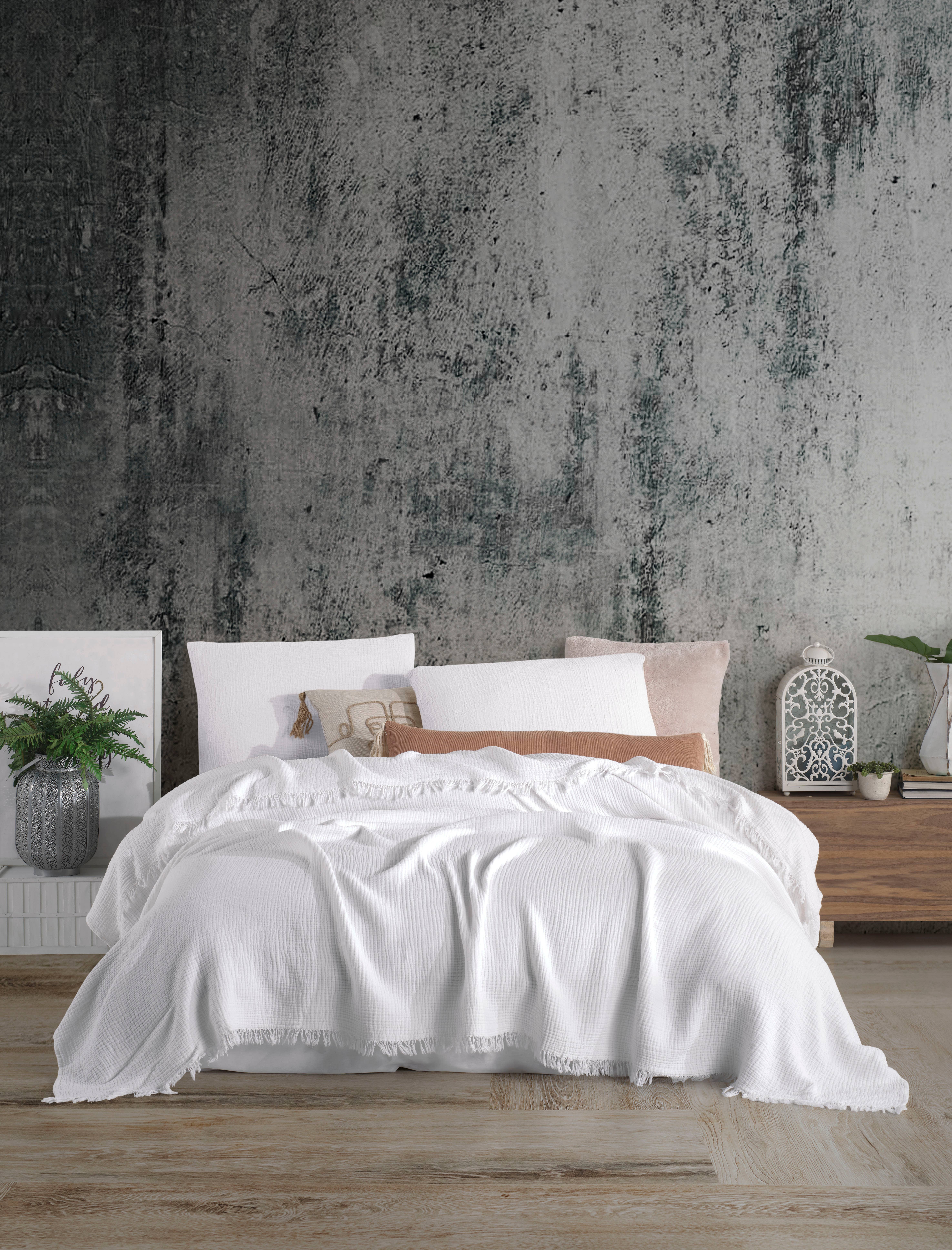 destinyhometex - Wholesale Throw Blanket - Purple color 4 layer gauze throw36