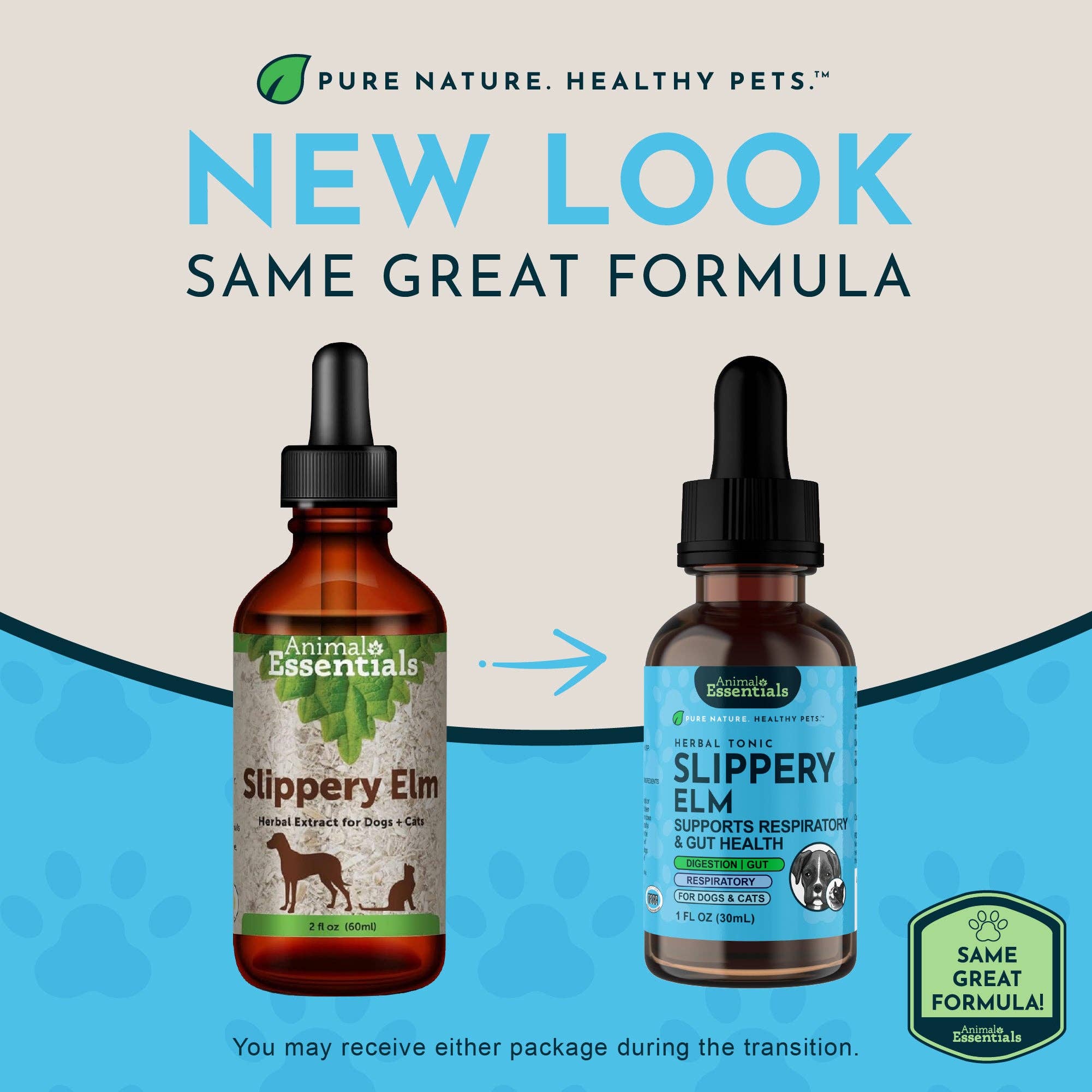 Animal Essentials - Wholesale Pet Supplement - Cat/Dog - Slippery Elm Herbal Tonic | Supports Gut Health & Respiration1