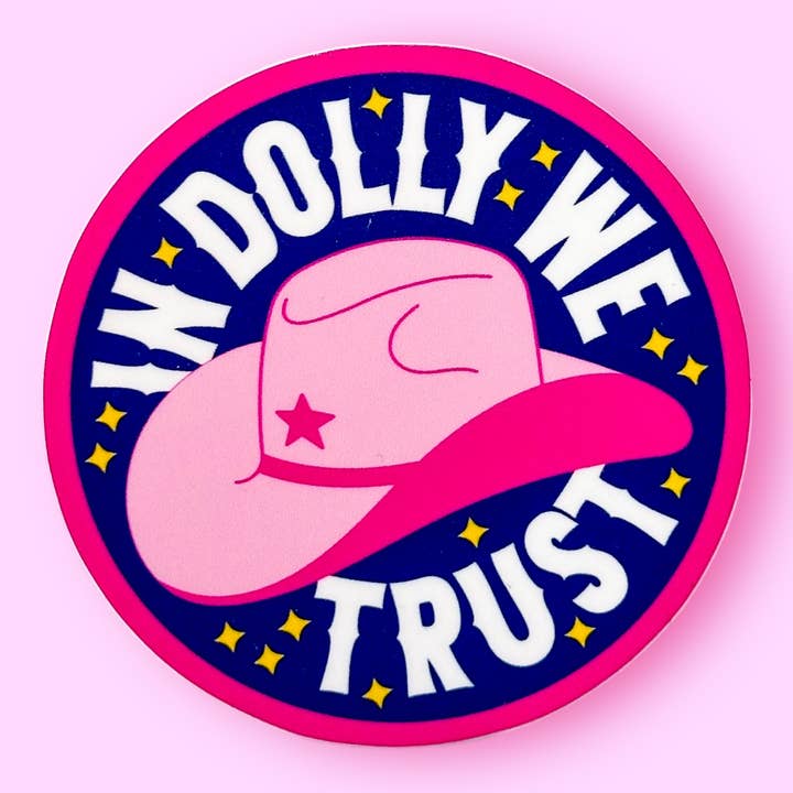 Autocollant « In Dolly We Trust » pour la vente par The Hissin' Kitten