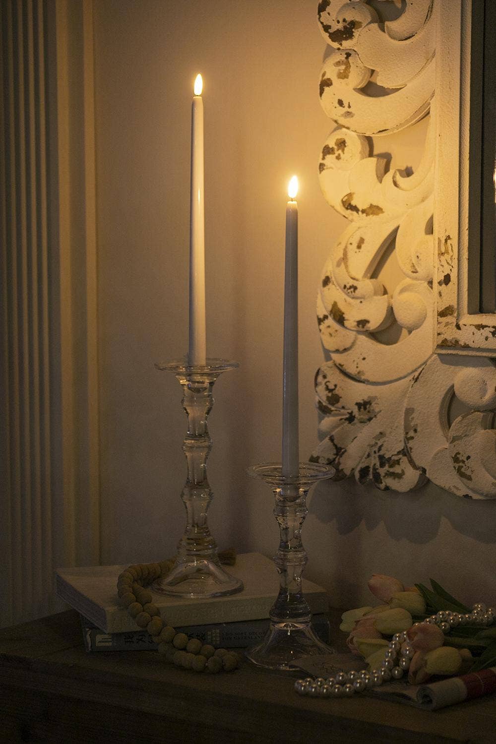 A&B Home Group Inc. - Wholesale Flameless Candle - S/2 15"H LED White LED Taper Candles with Remote Timer5