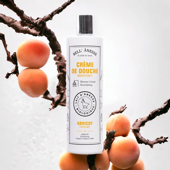 CREME DE DUCHE ESFOLIANTE COM LEITE DE BURRA E DAMASCO, 400 ML por atacado de Bodensee Cosmetics