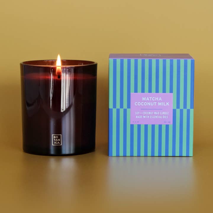 BOTANICA - Wholesale Jar/Filled Candle - Essentials: Matcha + Coconut Milk Candle | 12 oz.0