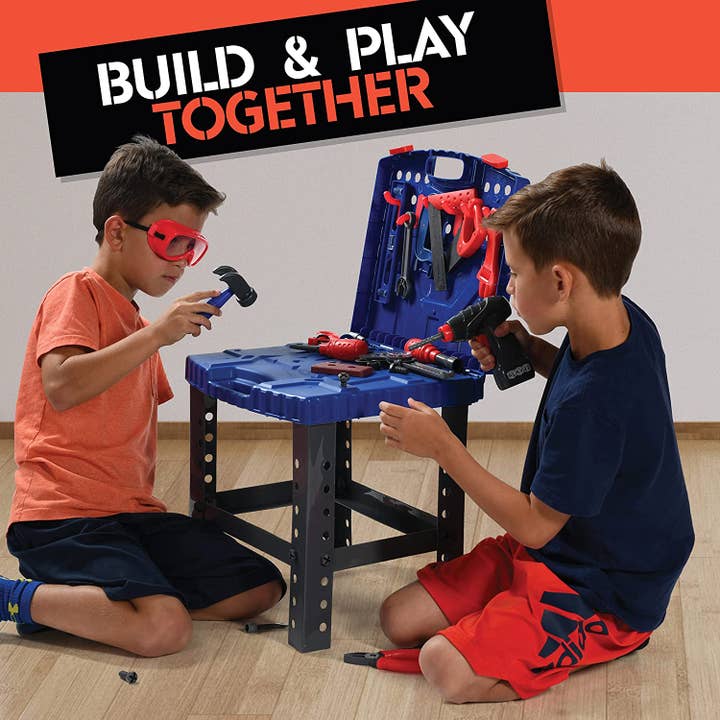 Play22 - Wholesale Toy set – Kids - 76 Pcs Kids Tool Bench Set, Foldable Toddler Tool Set 6