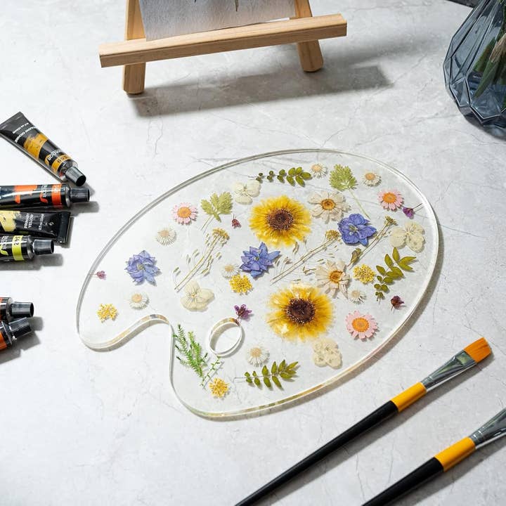 The Wine Savant / Khen Glassware - Wholesale Palette/mixing tray - Botanical Paint Mixing Palette, Colorful Tray5