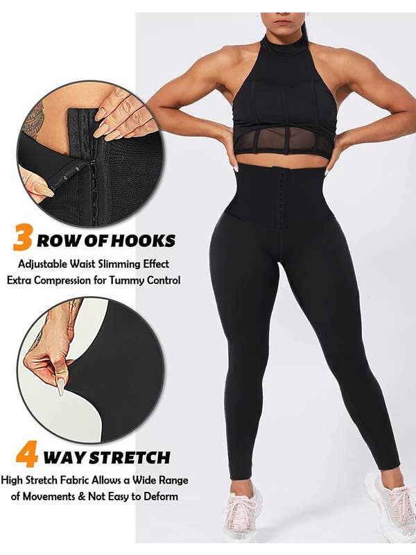 Black Corset Buttery Soft Leggings Body Shaper Plus Size for wholesale on Faire3