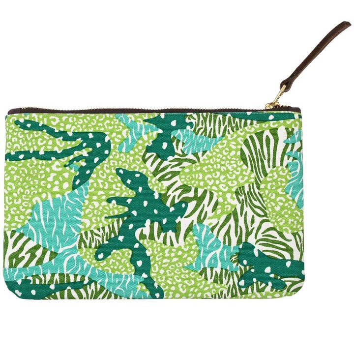 Safomasi - Wholesale Pouch - Women's - Green Big Cat Camo Pouch2