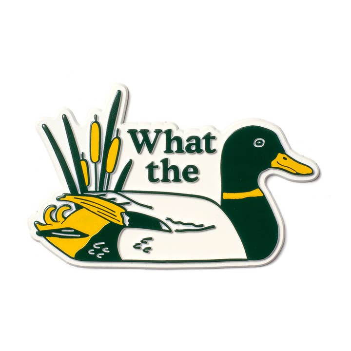 What the Duck Retro Magnet for wholesale by Seltzer Goods