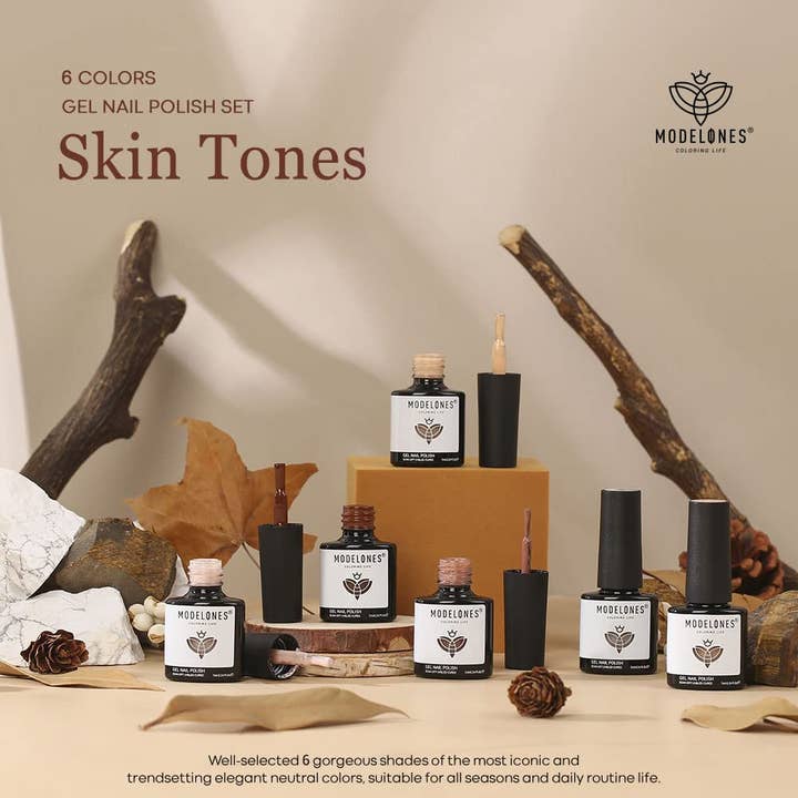 Modelones - Wholesale Nail polish set - Chocolate Ice Cream Cone - 6Pcs Inspire Gel Set 7ml1