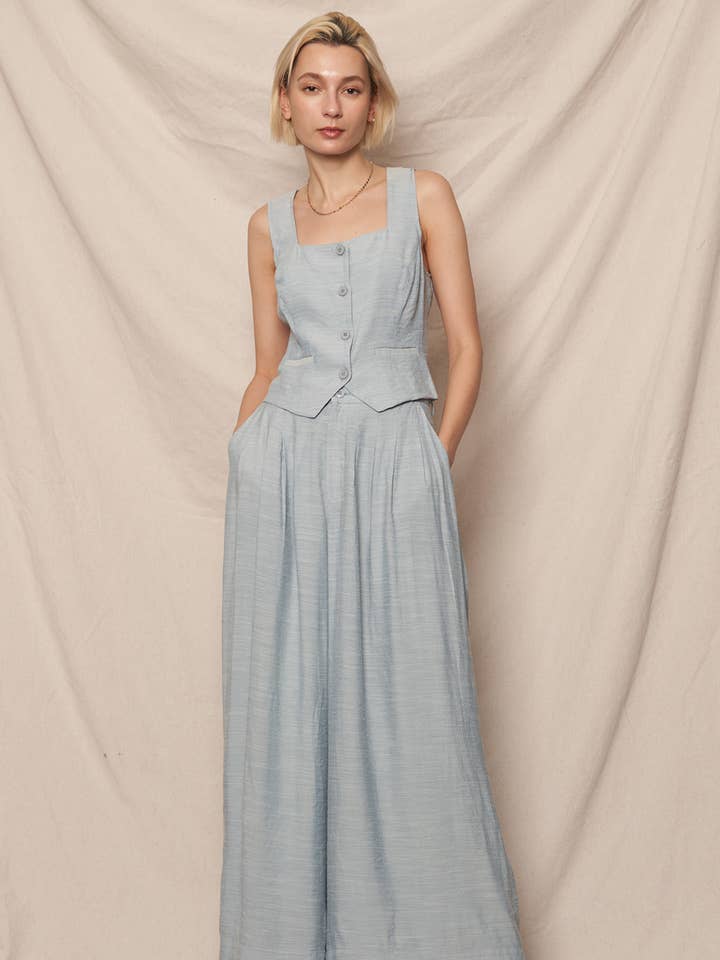 Pantalon large plissé pour la vente par En Crème