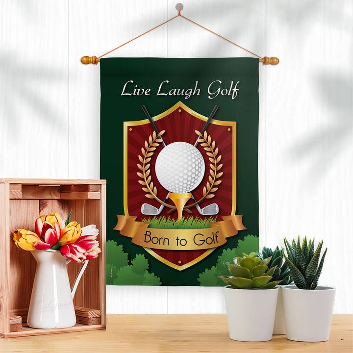 Two Group Flag Co - Wholesale Flag - Live, Laugh, Golf Sports Decor Flag2