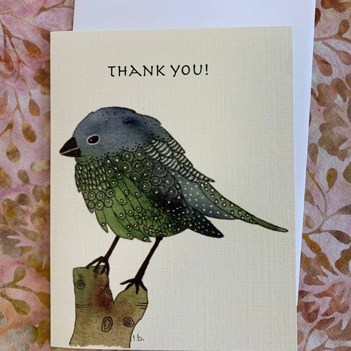 “Thank you” greeting card for wholesale by Elle Bee Art Studio