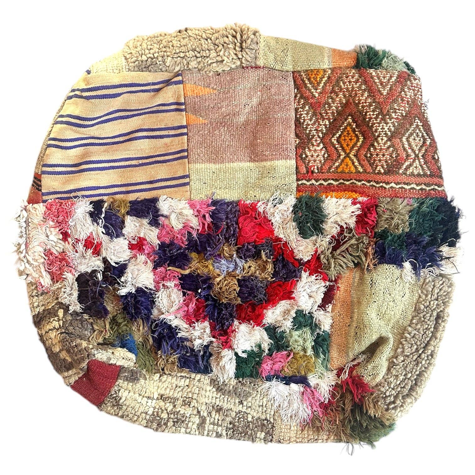 SOUK in the CITY - Wholesale Pouf - UNIQUE Upcycled Berber Poufs - PATCHWORK15