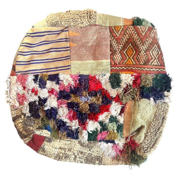 SOUK in the CITY - Wholesale Pouf - UNIQUE Upcycled Berber Poufs - PATCHWORK15