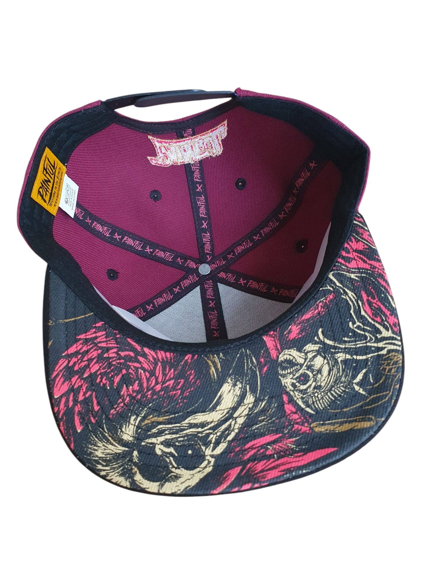Painful Clothing - Wholesale Flatcap - Heren - Snapback pet Painful FLAMINGO met 3D-logo en kleurrijke print onder klep1